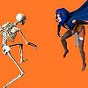 The skeleton and Mantra squaring off